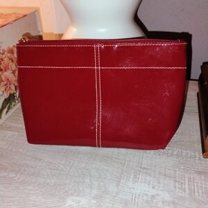 Elegant Red Leather Clutch